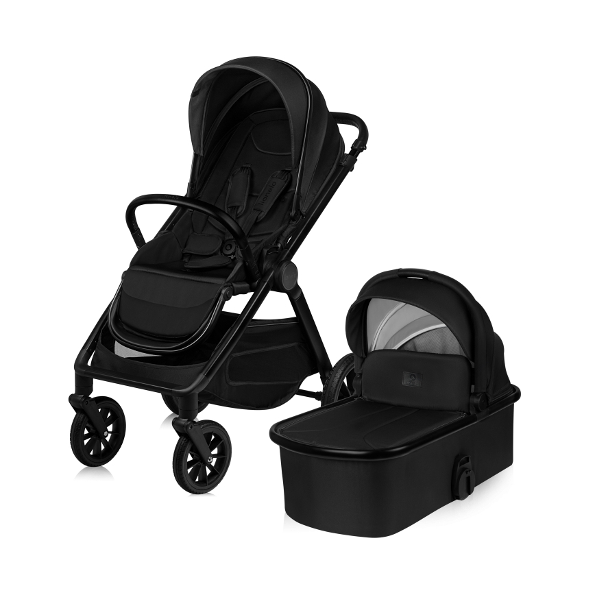 Lionelo - Poussette combinée 2-en-1 LAYLA Noir Onyx