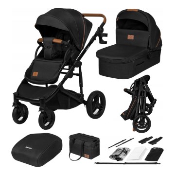 Lionelo - Poussette combinée 2-en-1 MARI TOUR Onyx noir