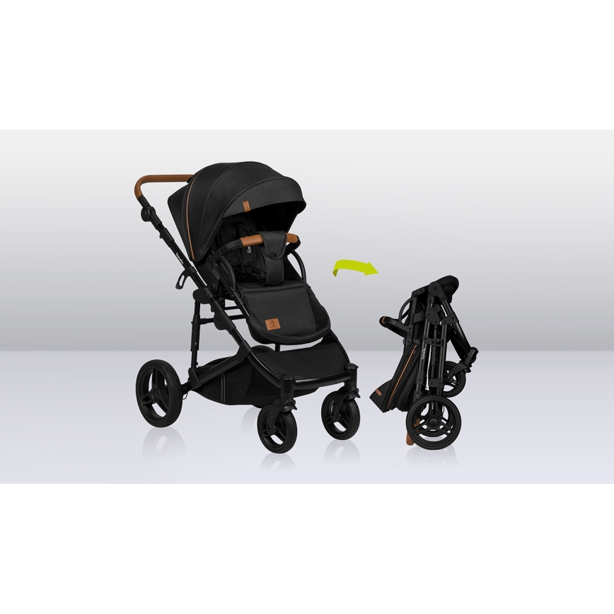 Lionelo - Poussette combinée 2-en-1 MARI TOUR Onyx noir