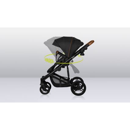 Lionelo - Poussette combinée 2-en-1 MARI TOUR Onyx noir