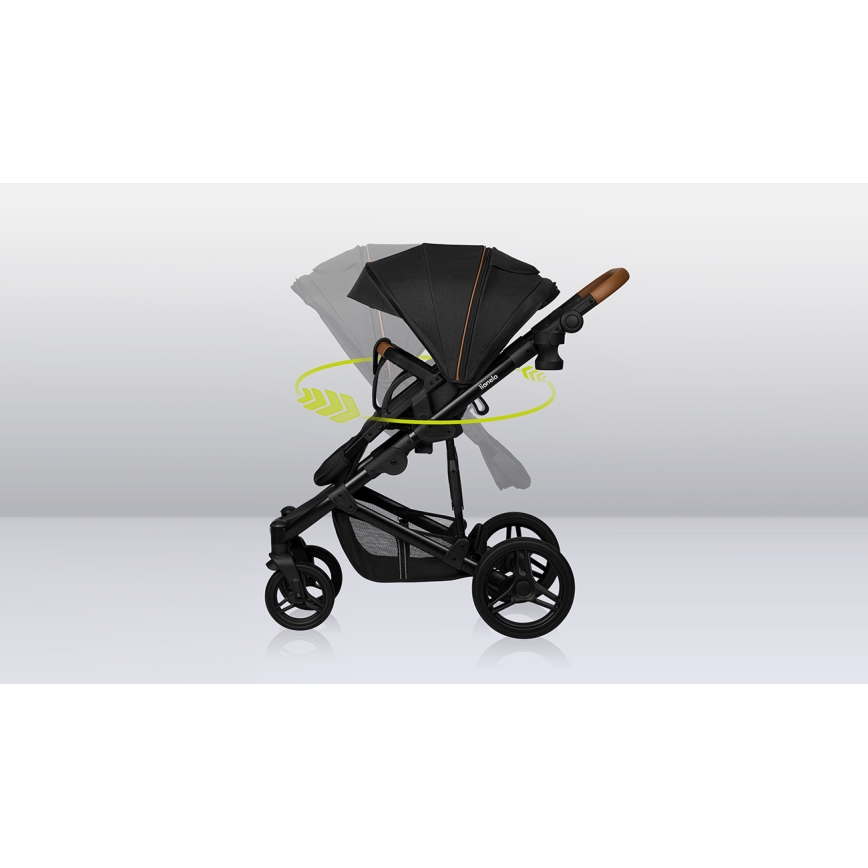 Lionelo - Poussette combinée 2-en-1 MARI TOUR Onyx noir