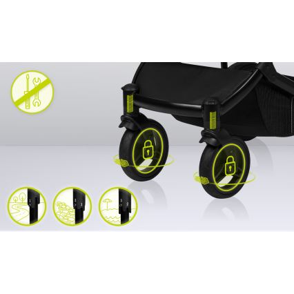 Lionelo - Poussette combinée 2-en-1 MARI TOUR Onyx noir