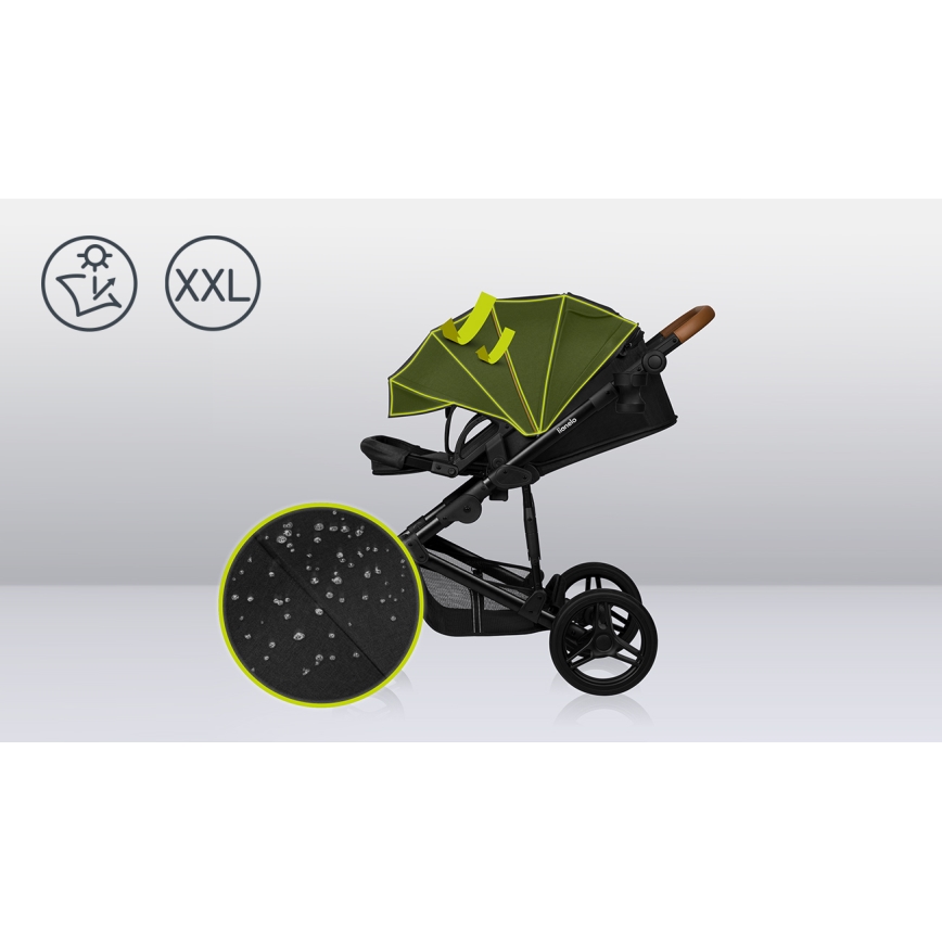 Lionelo - Poussette combinée 2-en-1 MARI TOUR Onyx noir