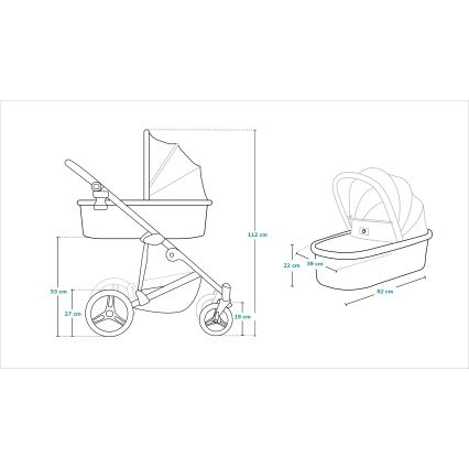 Lionelo - Poussette combinée 2-en-1 MARI TOUR Onyx noir