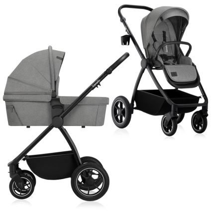 Lionelo - Poussette combinée 2-en-1 MERIL Gris Stone