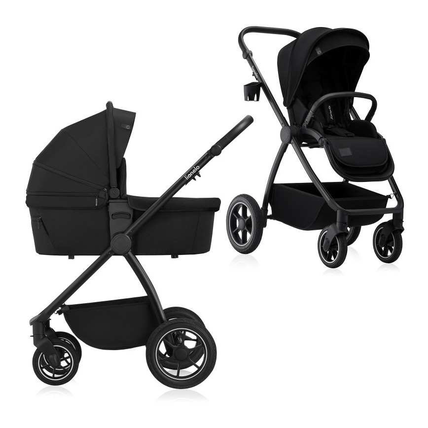 Lionelo - Poussette combinée 2 en 1 MERIL Noir Onyx