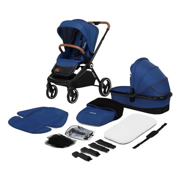 Lionelo - Poussette combinée 2-en-1 MIKA Bleu marine