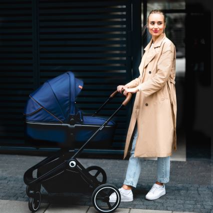 Lionelo - Poussette combinée 2-en-1 MIKA Blue Navy