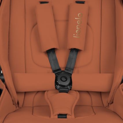Lionelo - Poussette combinée 2-en-1 MIKA PLUS Brun rouille