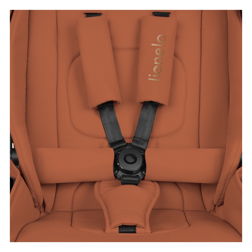 Lionelo - Poussette combinée 2-en-1 MIKA PLUS Brun rouille