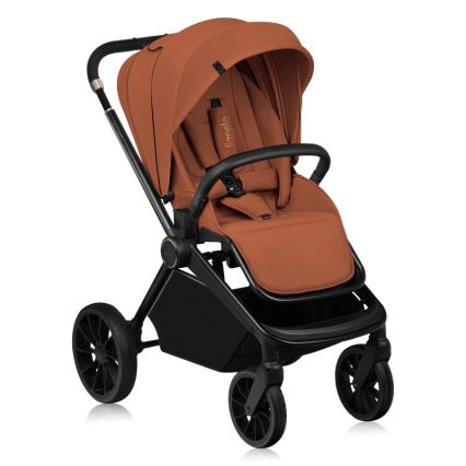 Lionelo - Poussette combinée 2-en-1 MIKA PLUS Brun rouille