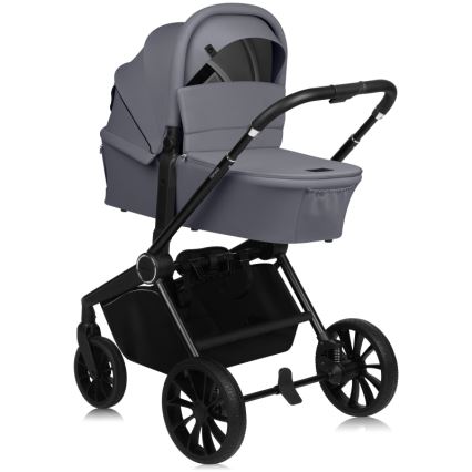 Lionelo - Poussette combinée 2-en-1 MIKA PLUS Grey Stone