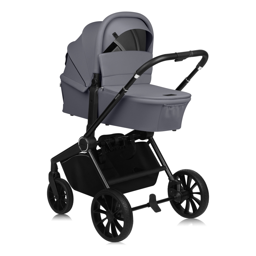 Lionelo - Poussette combinée 2-en-1 MIKA PLUS Grey Stone