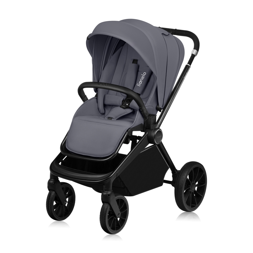 Lionelo - Poussette combinée 2-en-1 MIKA PLUS Grey Stone