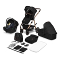 Lionelo - Poussette combinée 3-en-1 AMBER Black Onyx