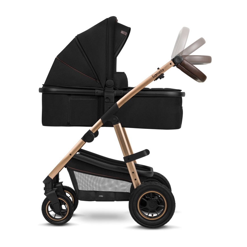 Lionelo - Poussette combinée 3-en-1 AMBER Black Onyx