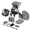 Lionelo - Poussette combinée 3-en-1 BIANKA Gris pierre