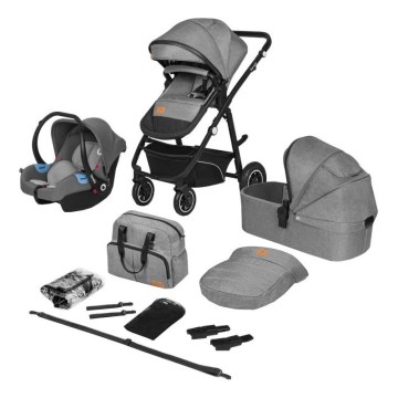 Lionelo - Poussette combinée 3-en-1 BIANKA Gris pierre