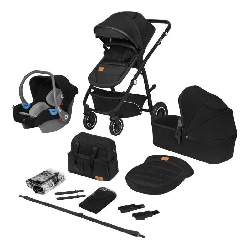Lionelo - Poussette combinée 3-en-1 BIANKA Noir Onyx