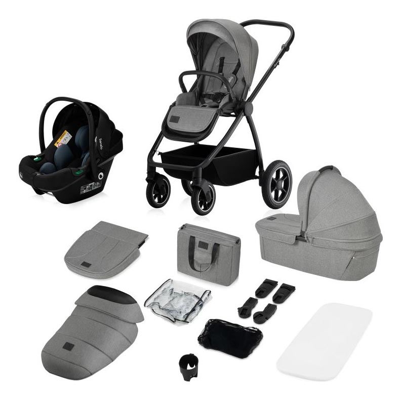 Lionelo - poussette combinée 3-en-1 MERIL Gris pierre