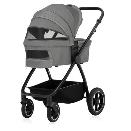 Lionelo - Poussette combinée 3-en-1 MERIL Gris Stone