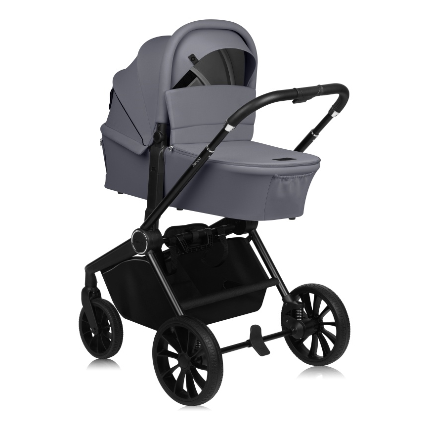 Lionelo - Poussette combinée 3-en-1 MIKA PLUS Gris Stone