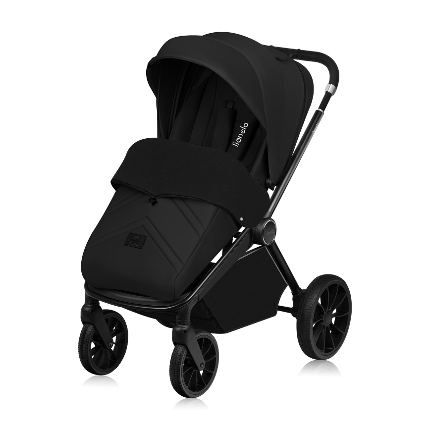 Lionelo - Poussette combinée 3 en 1 MIKA PLUS Noir Onyx