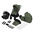 Lionelo - Poussette combinée 3 en 1 MIKA PLUS vert olive