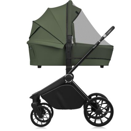 Lionelo - Poussette combinée 3-en-1 MIKA PLUS Vert olive