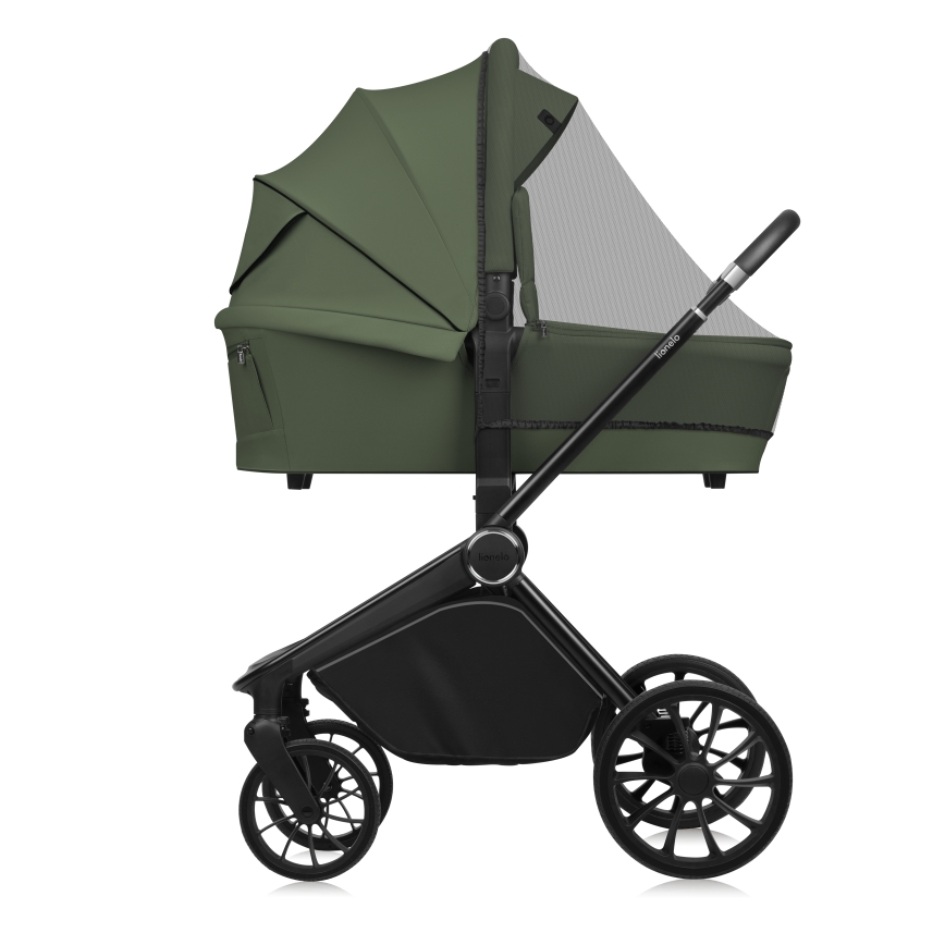 Lionelo - Poussette combinée 3-en-1 MIKA PLUS Vert olive
