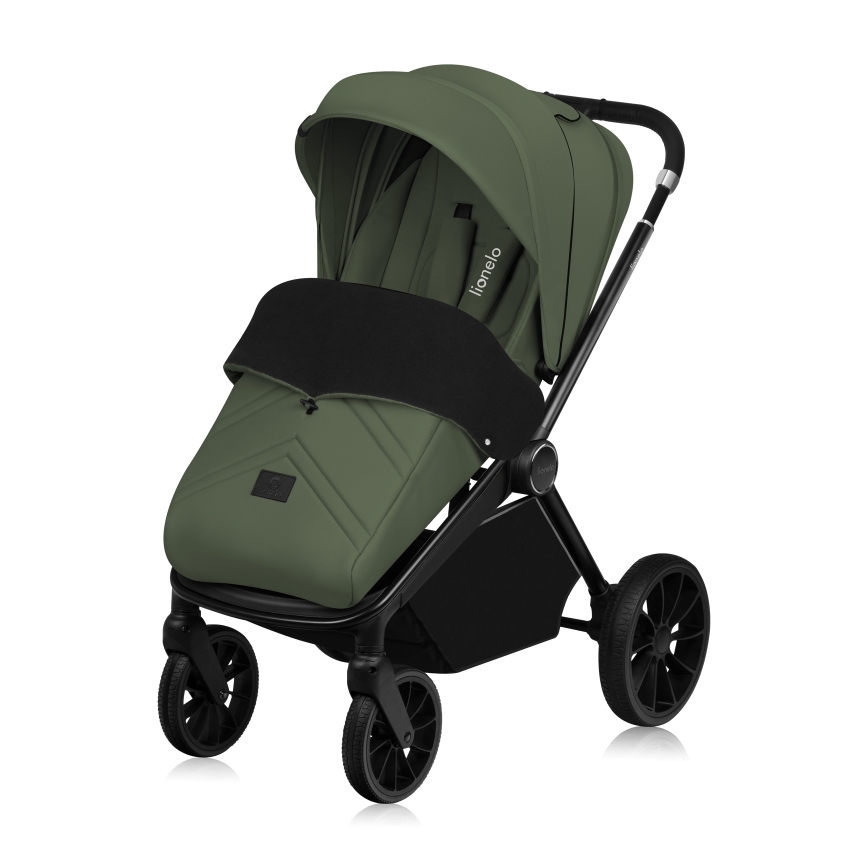 Lionelo - Poussette combinée 3-en-1 MIKA PLUS Vert olive