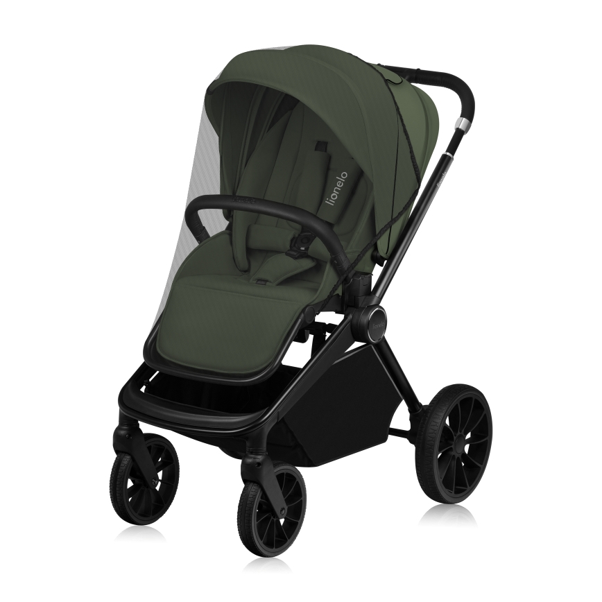 Lionelo - Poussette combinée 3-en-1 MIKA PLUS Vert olive