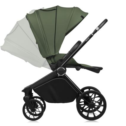 Lionelo - Poussette combinée 3-en-1 MIKA PLUS Vert olive