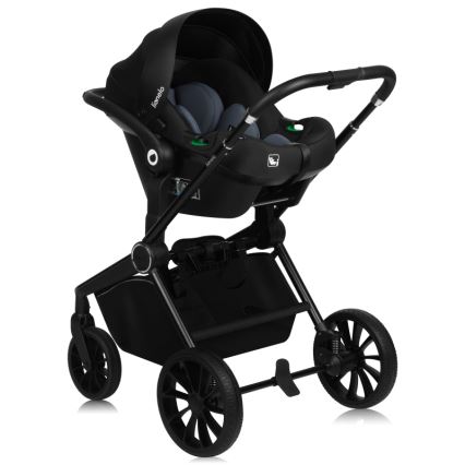 Lionelo - Poussette combinée 3-en-1 MIKA PLUS Vert olive