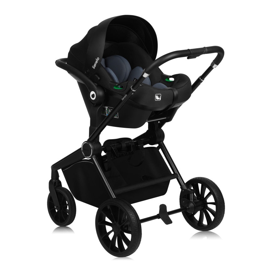Lionelo - Poussette combinée 3-en-1 MIKA PLUS Vert olive