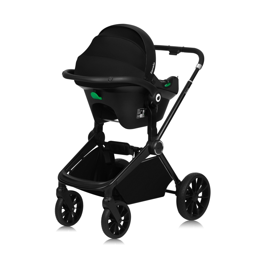 Lionelo - Poussette combinée 3-en-1 MIKA PLUS Vert olive