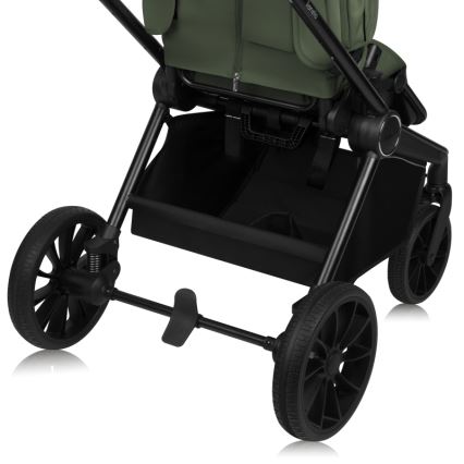 Lionelo - Poussette combinée 3-en-1 MIKA PLUS Vert olive