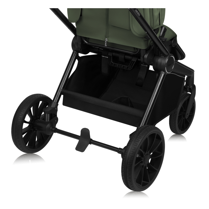 Lionelo - Poussette combinée 3-en-1 MIKA PLUS Vert olive