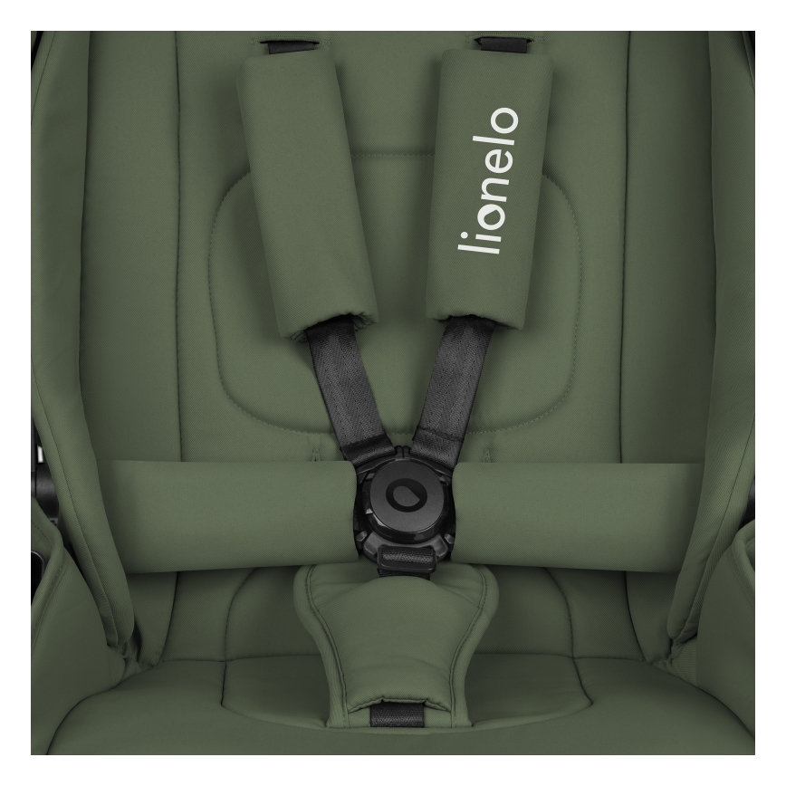 Lionelo - Poussette combinée 3-en-1 MIKA PLUS Vert olive