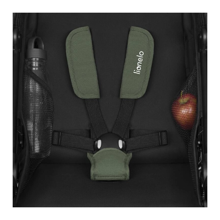 Lionelo - Poussette sportive AZURA noire/verte