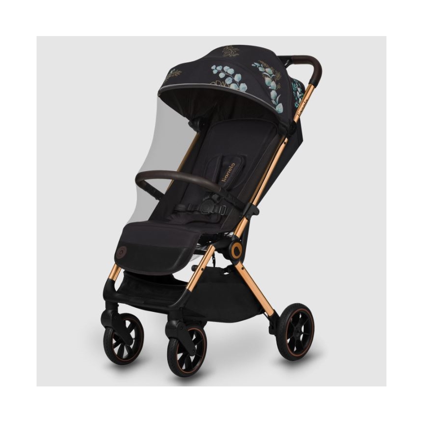 Lionelo - Poussette sportive CLOE noir/bleu/or