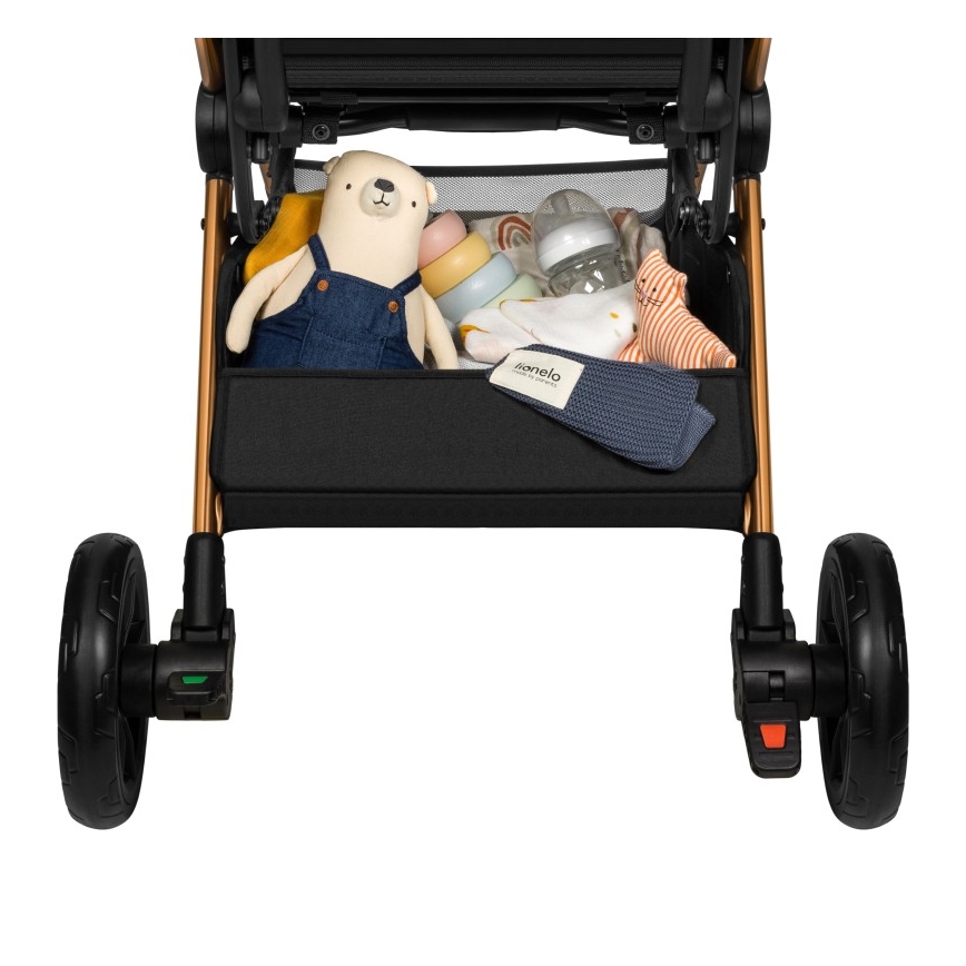 Lionelo - Poussette sportive CLOE noire/dorée