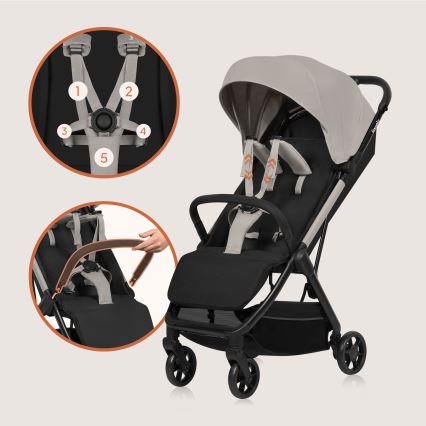 Lionelo - Poussette sportive JULIE AIR Beige Sable