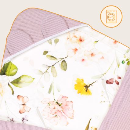 Lionelo - Pucksack für den Autokindersitz TRAVEL SWADDLE 90x90 cm Pink Flower