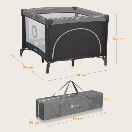 Lionelo - Recinto gioco BONNIE Grigio Scandi