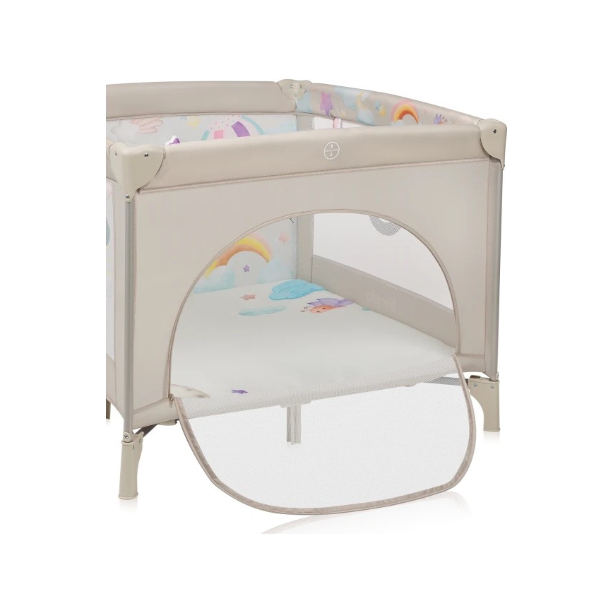 Lionelo - Recinto per bambini MILLE PLUS Grigio/Beige