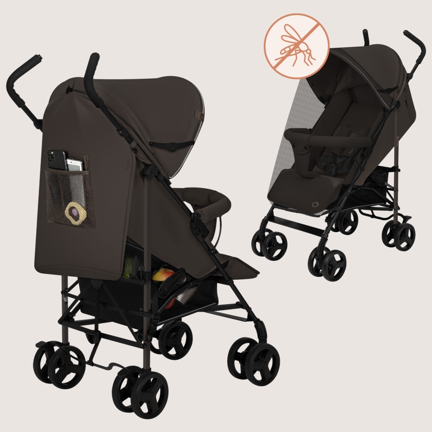 Lionelo - Regenschirm-Kinderwagen ELIA Brown Chocolate