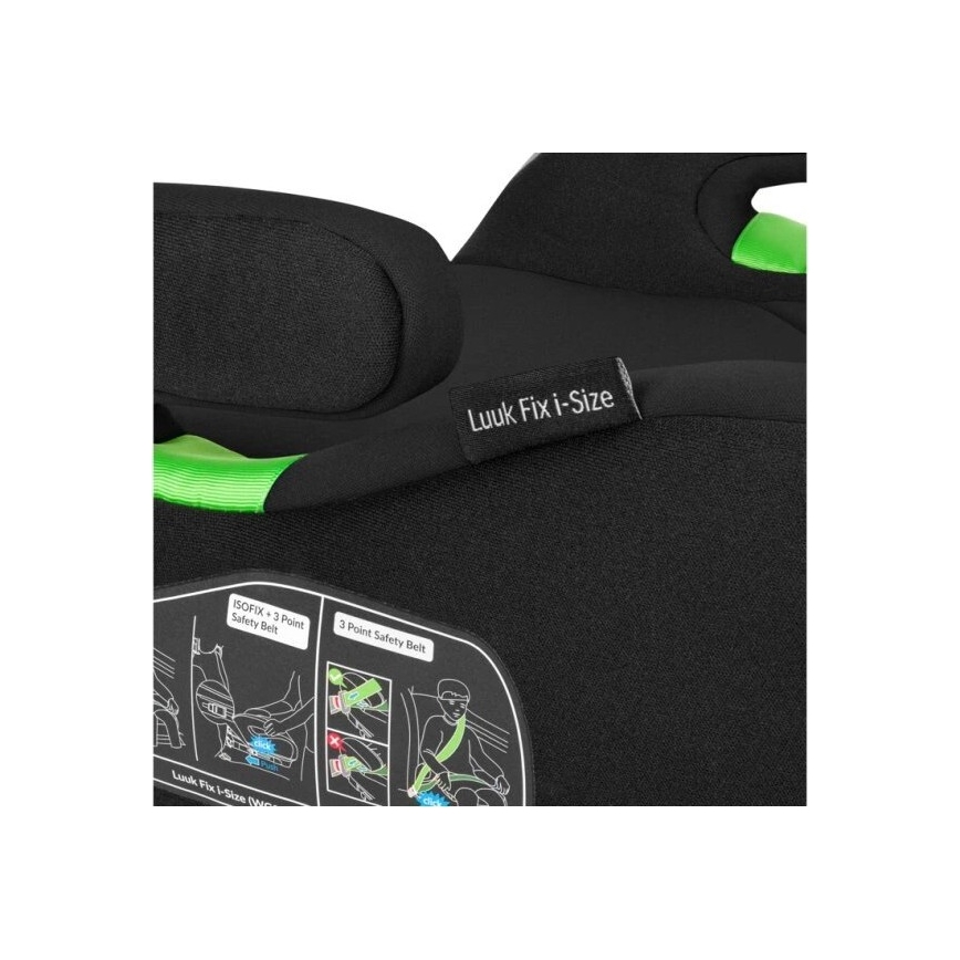 Lionelo - Réhausseur auto LUUK FIX i-Size 125-150 cm noir