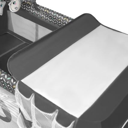 Lionelo - Reisebett FLOWER Grau Scandi