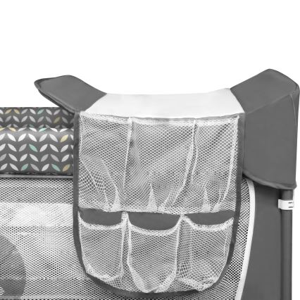 Lionelo - Reisebett FLOWER Grau Scandi